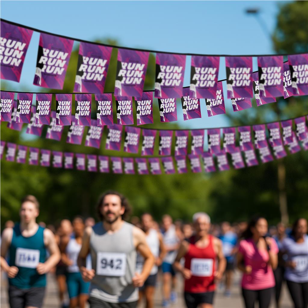 Sublimated Single-Sided Polyester Rectangle Bunting - 10m