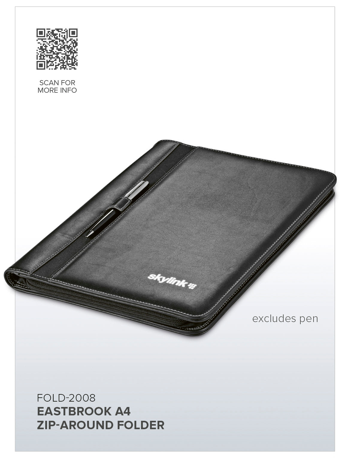 Eastbrook A4 Zip-Around Folder