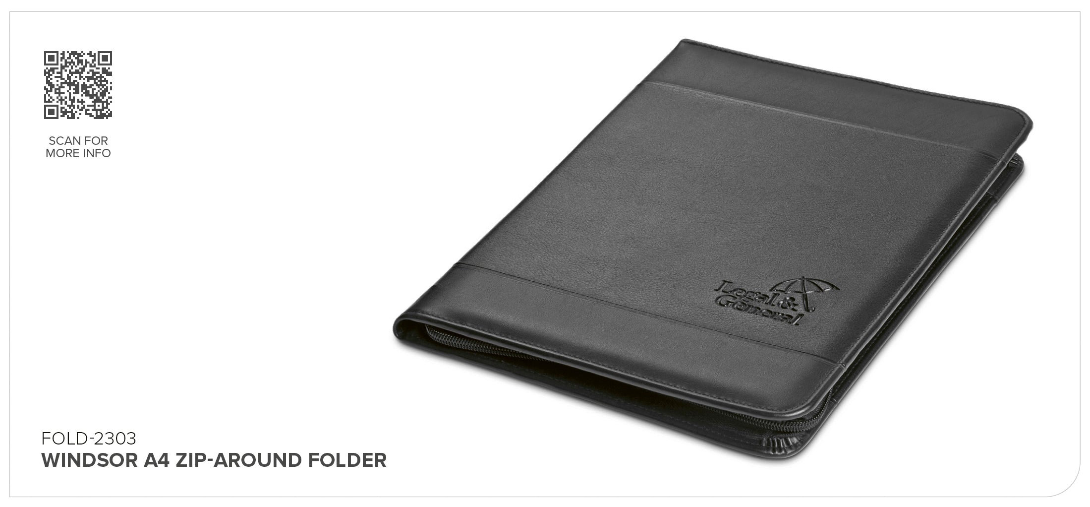 Windsor A4 Zip-Around Folder