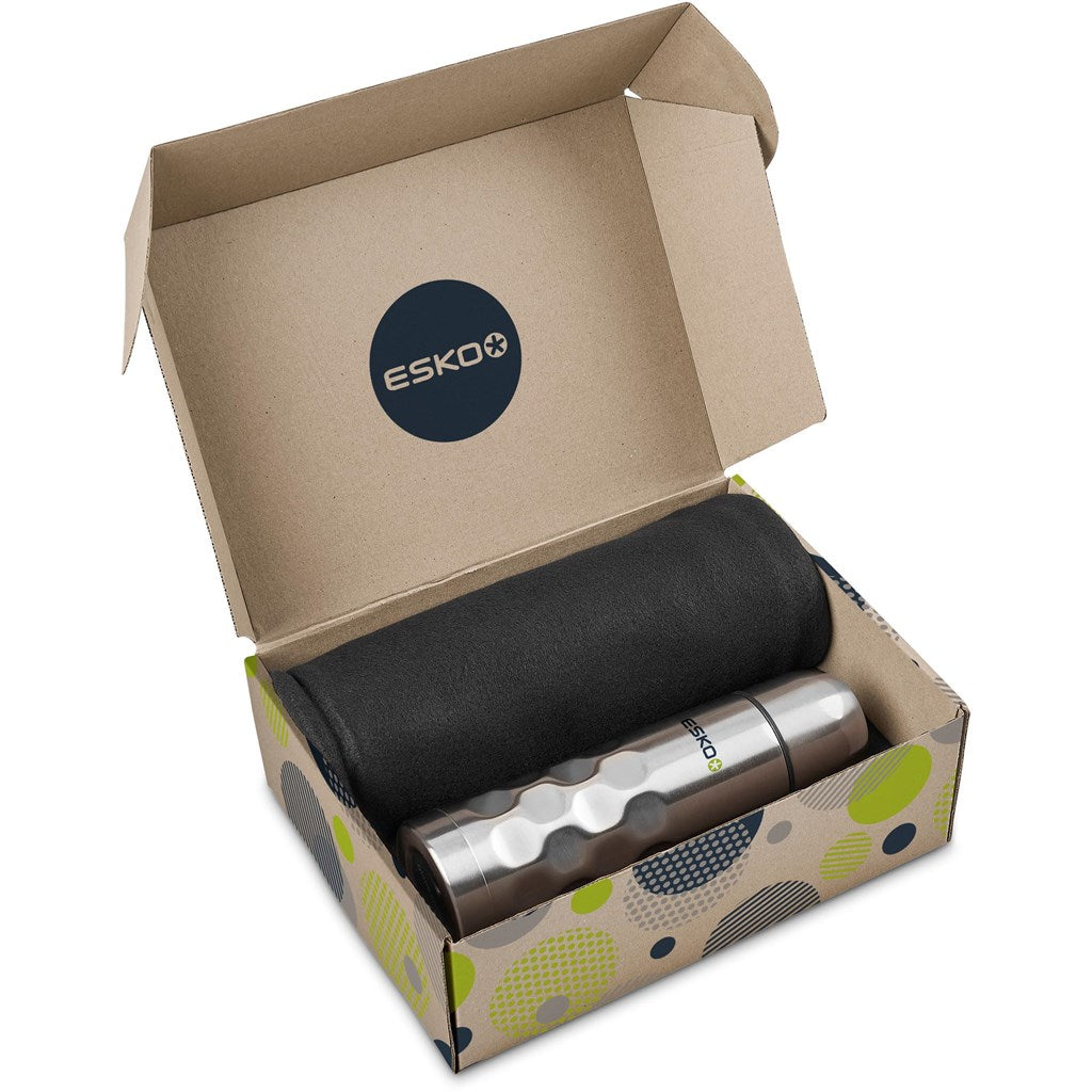 Alps Winter Blanket Gift Set - Silver