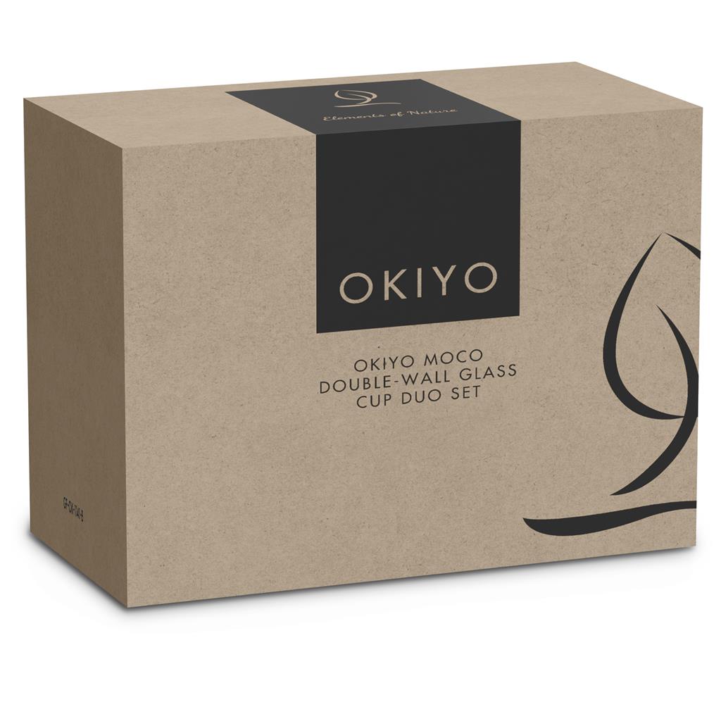 Okiyo Moco Double-Wall Glass Cup Duo Set