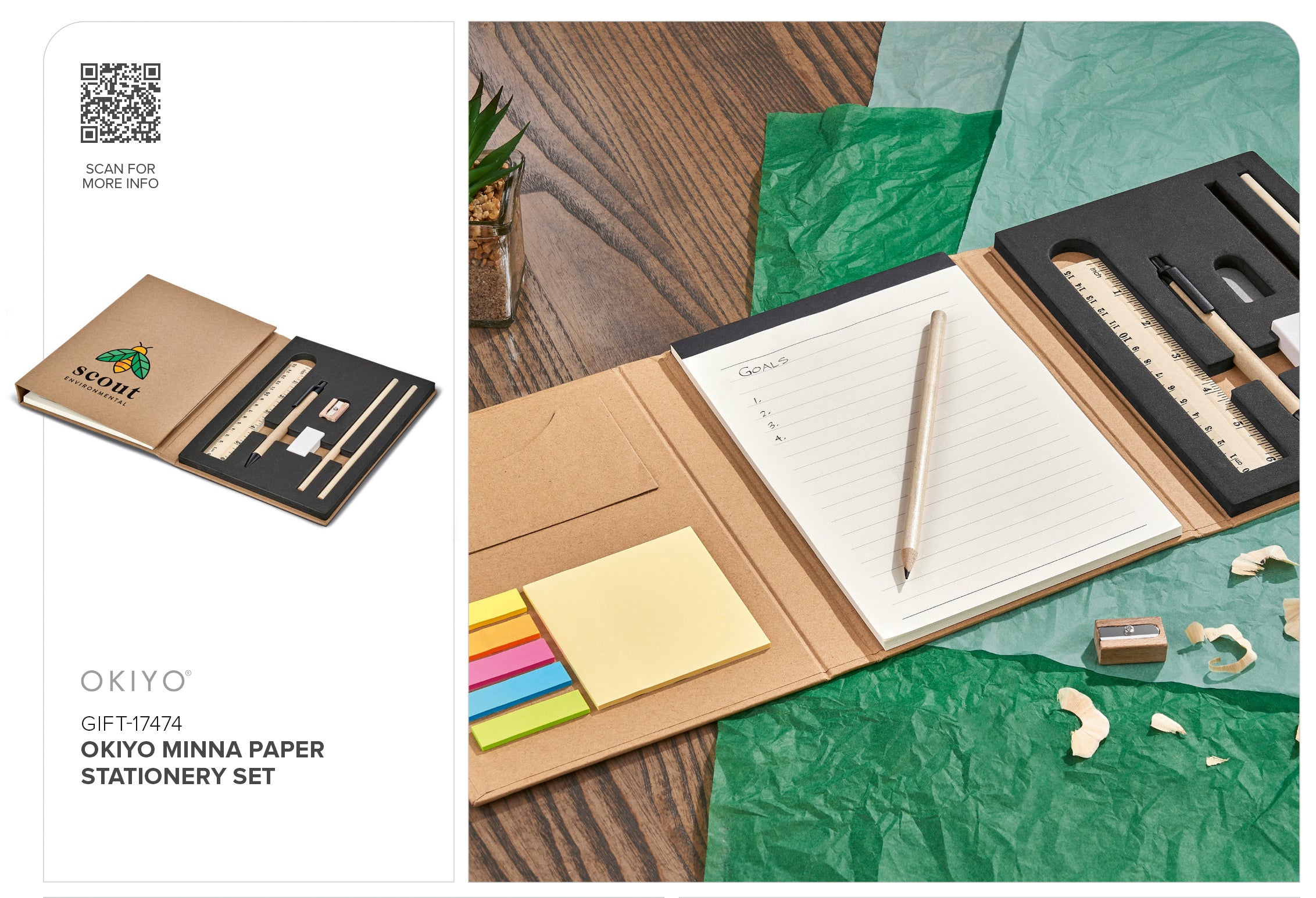 Okiyo Minna Paper Stationery Set