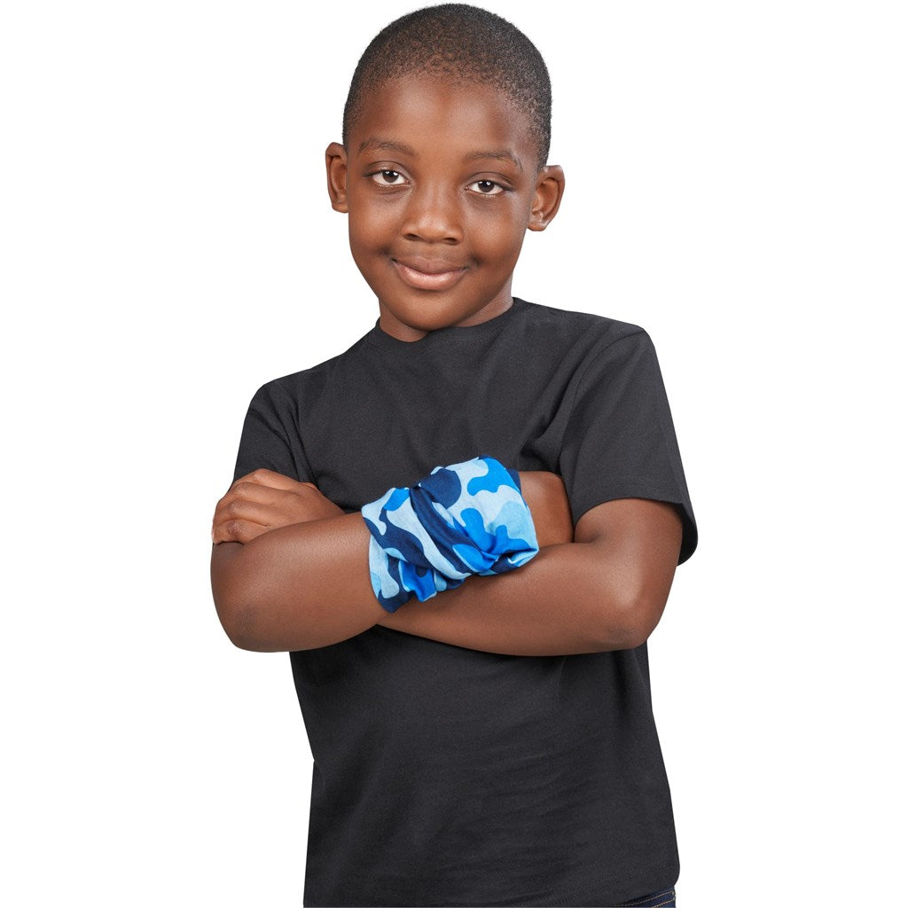 Kids Camo Flexi Tubular Bandana - Blue