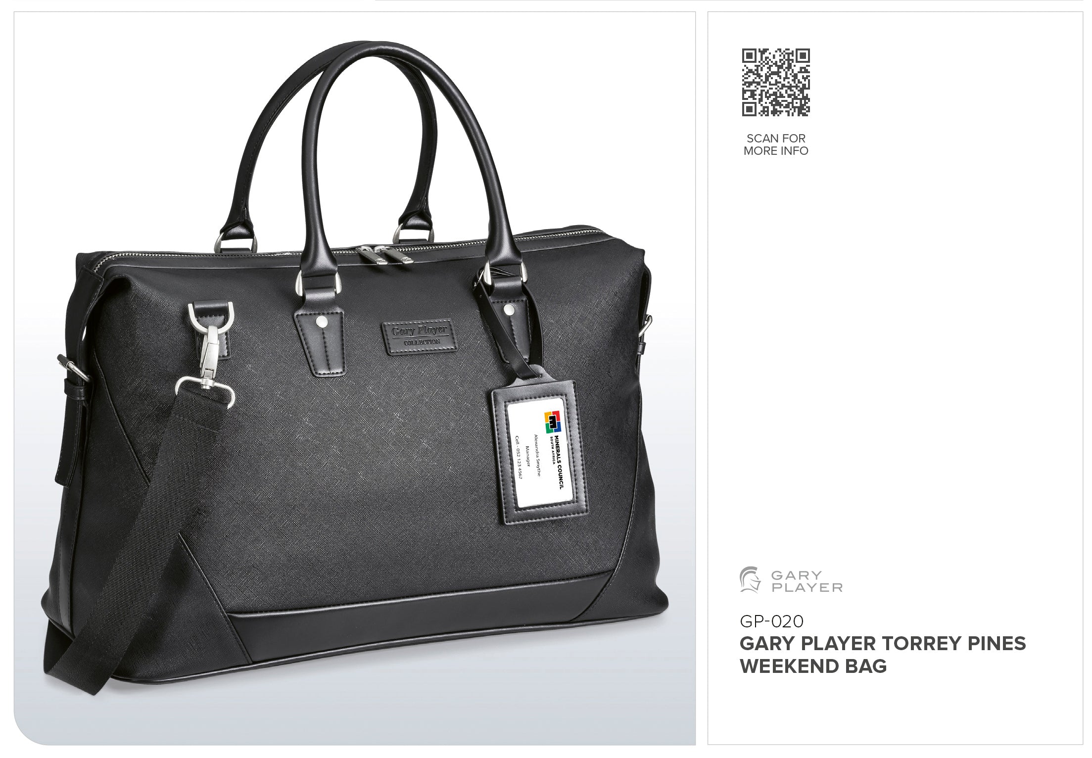 Gary Player Simulated Leather Weekend Bag