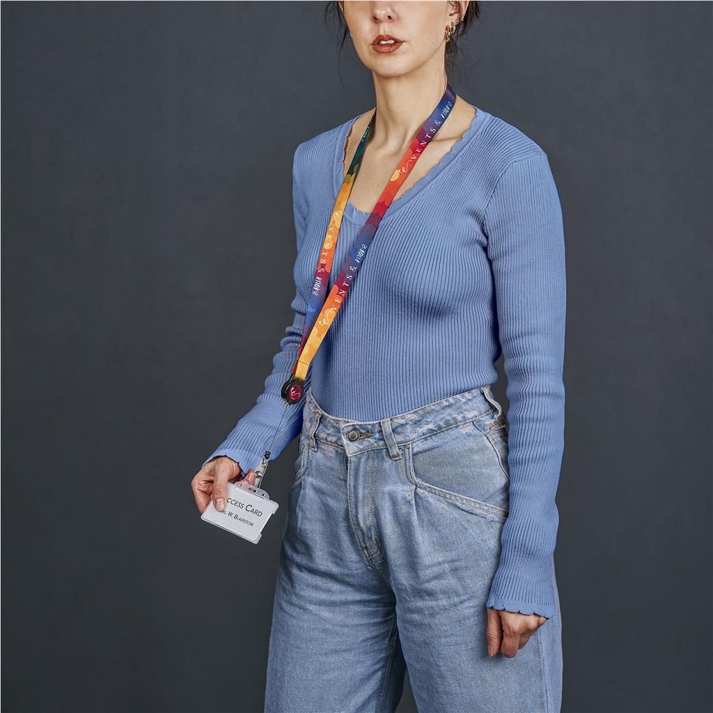 Altitude Badge Reel Double-Sided Satin Lanyard