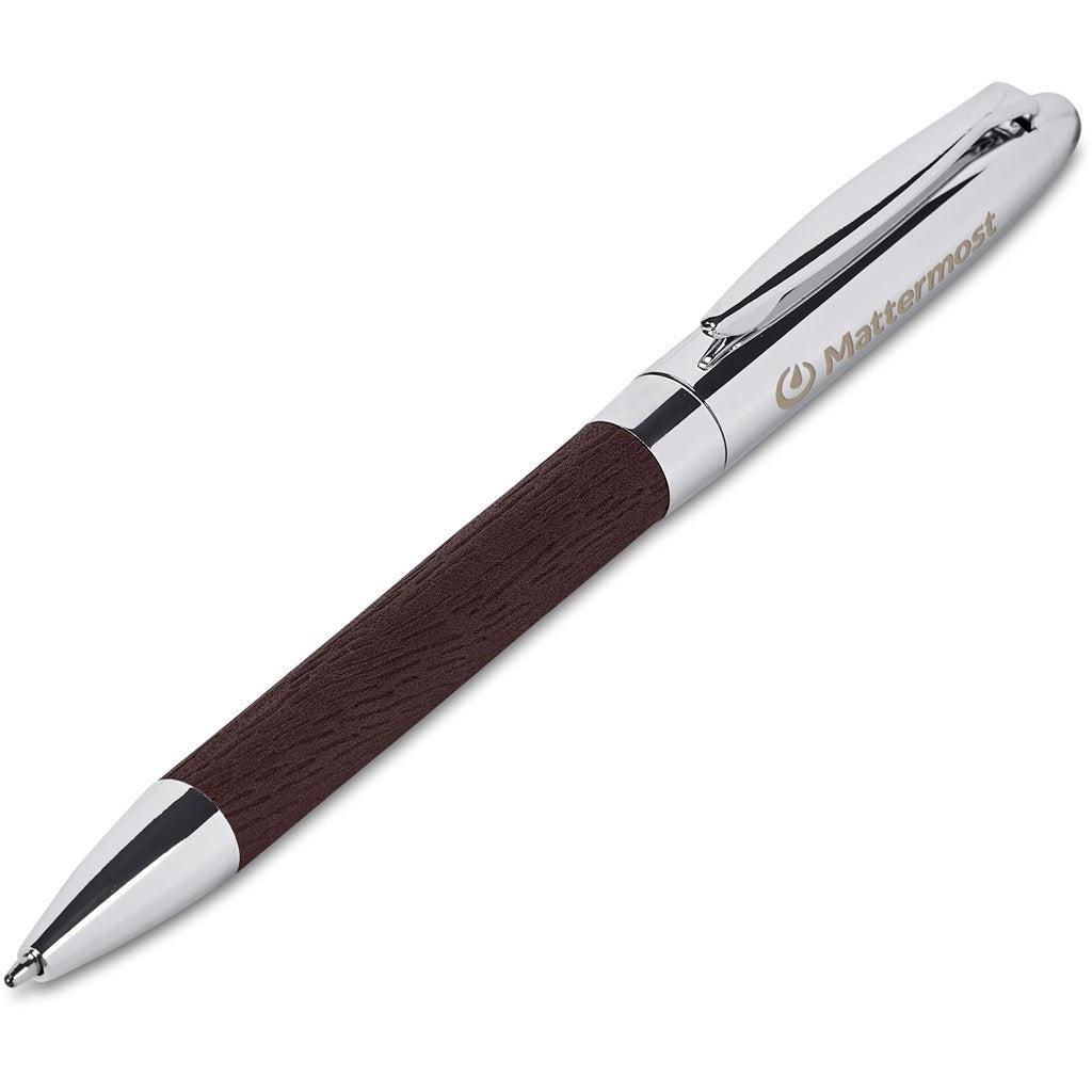 Oakridge Ball Pen In Pouch - Brown