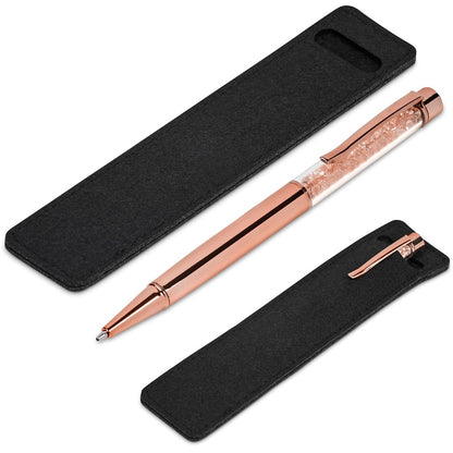 Hailey Ball Pen In Felt Pouch