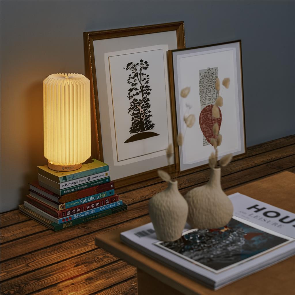 Okiyo Masumi Wood & Paper LED Lamp