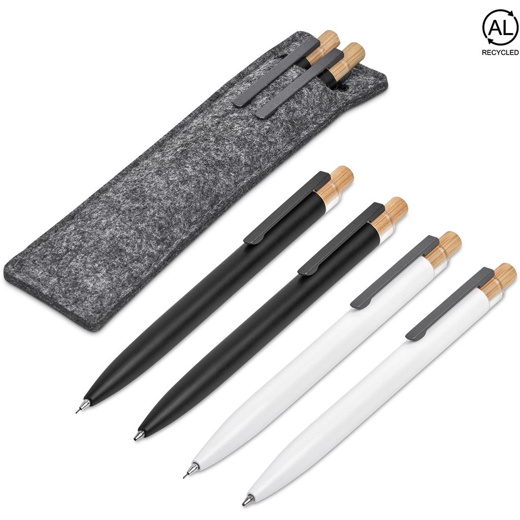 Okiyo Mimo Recycled Aluminum Ball Pen & Pencil Set