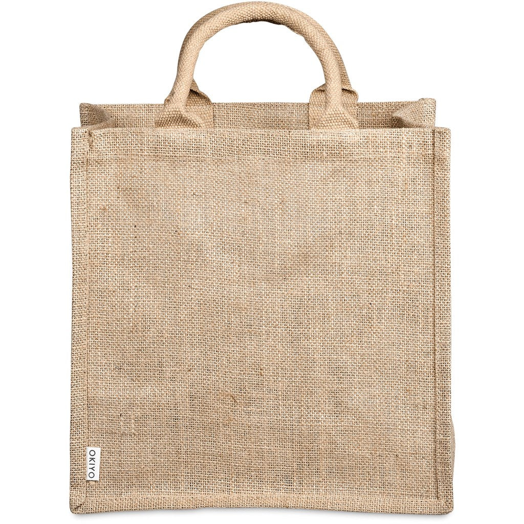 Okiyo Nuri Sublimated Pocket Jute Tote