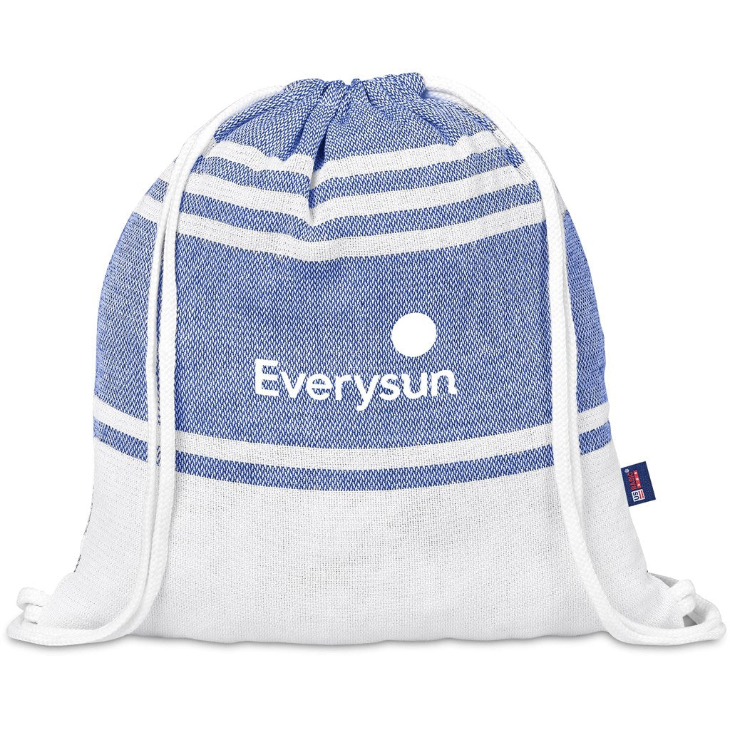 US Basic Santa Cruz Cotton-Rich Beach Towel & Drawstring Bag