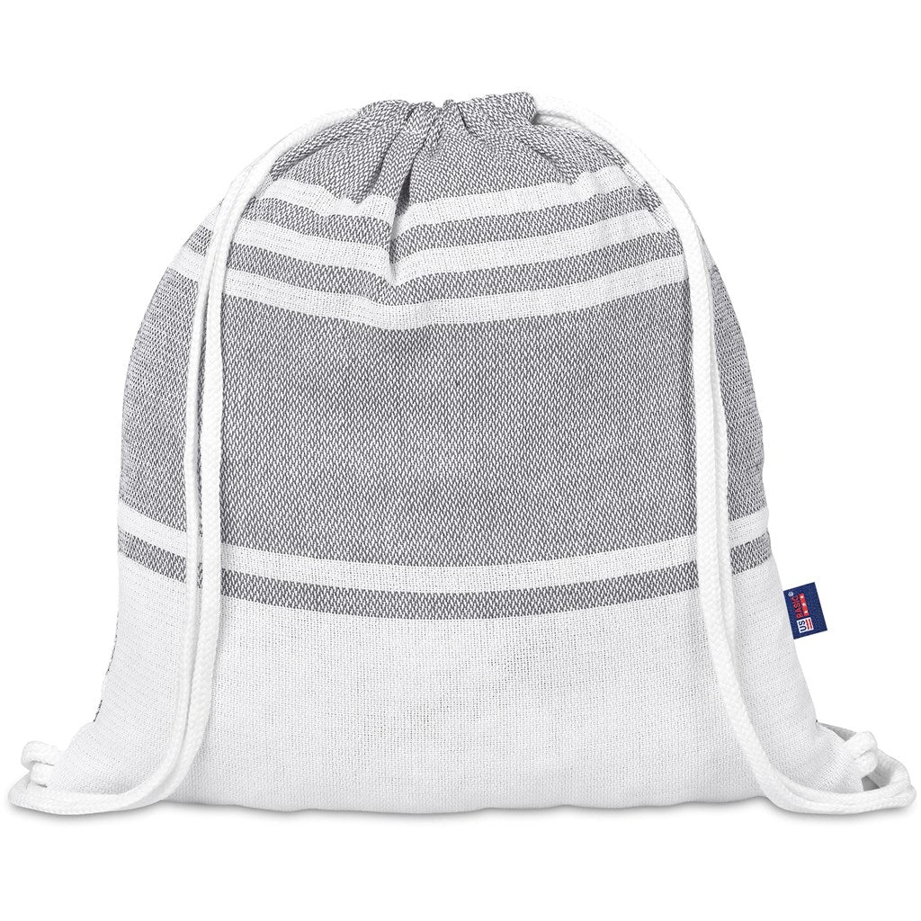 US Basic Santa Cruz Cotton-Rich Beach Towel & Drawstring Bag