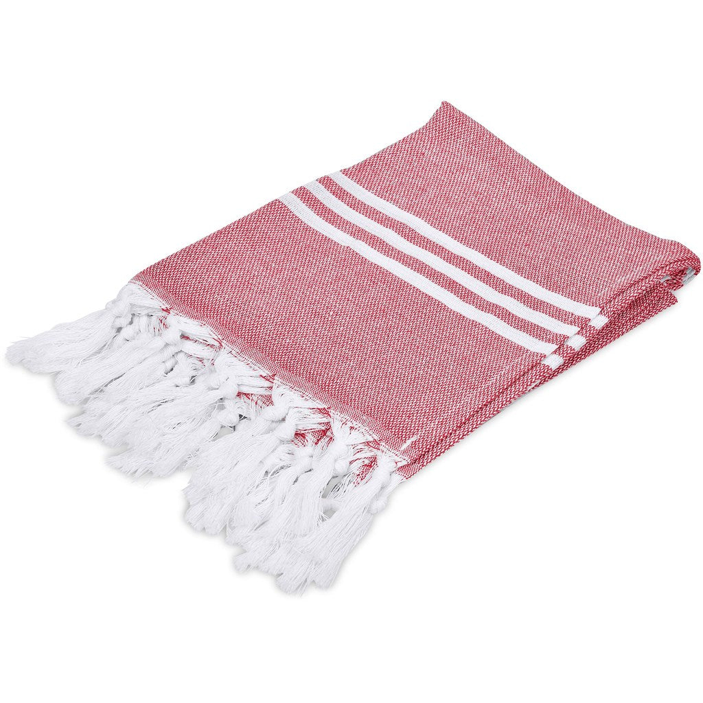 US Basic Santa Cruz Cotton-Rich Beach Towel & Drawstring Bag