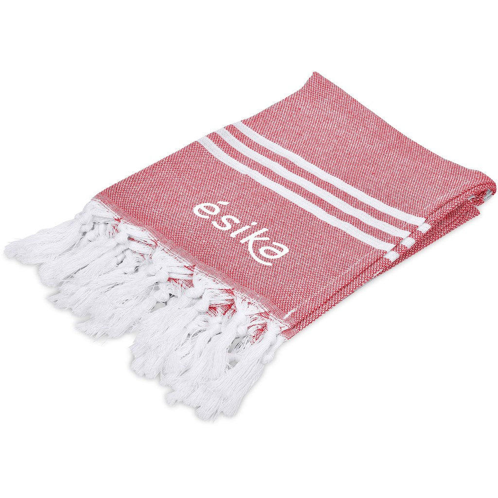 US Basic Santa Cruz Cotton-Rich Beach Towel & Drawstring Bag