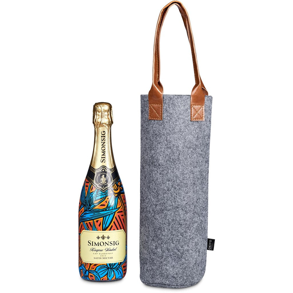 Okiyo Tahada RPET Felt Wine Tote