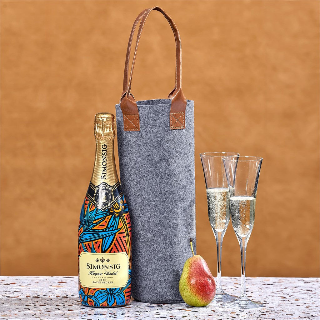 Okiyo Tahada RPET Felt Wine Tote