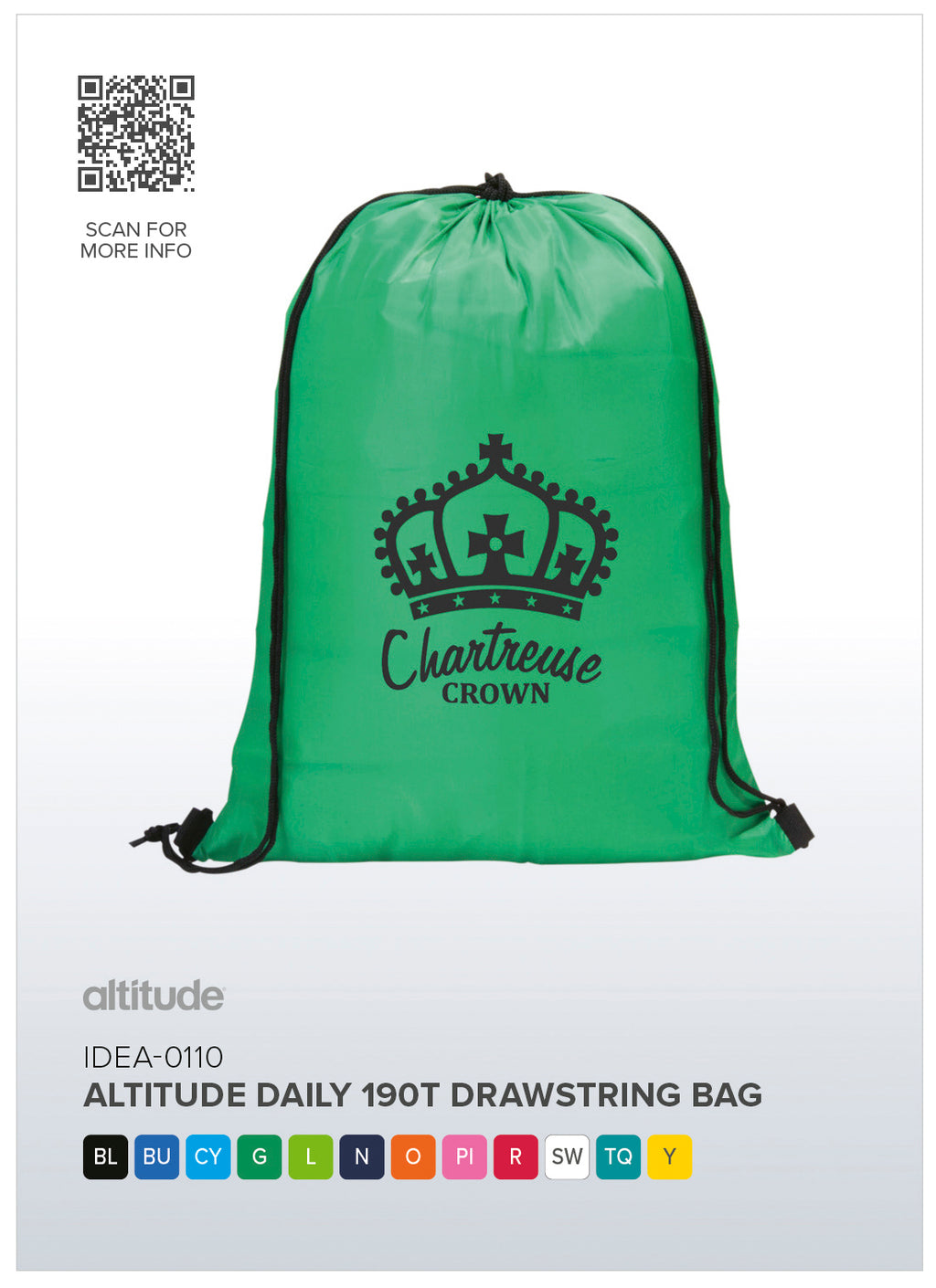 Altitude Daily 190T Drawstring Bag