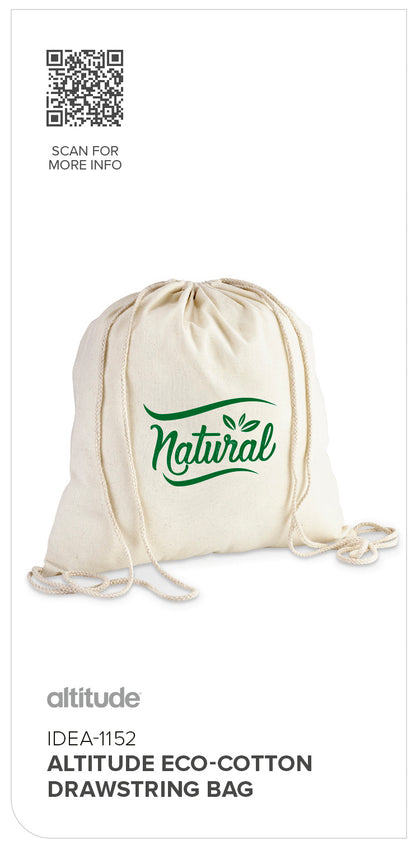 Altitude Eco-Cotton Drawstring Bag