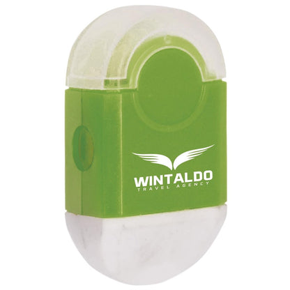 Altitude Duo Eraser & Sharpener - Solid White