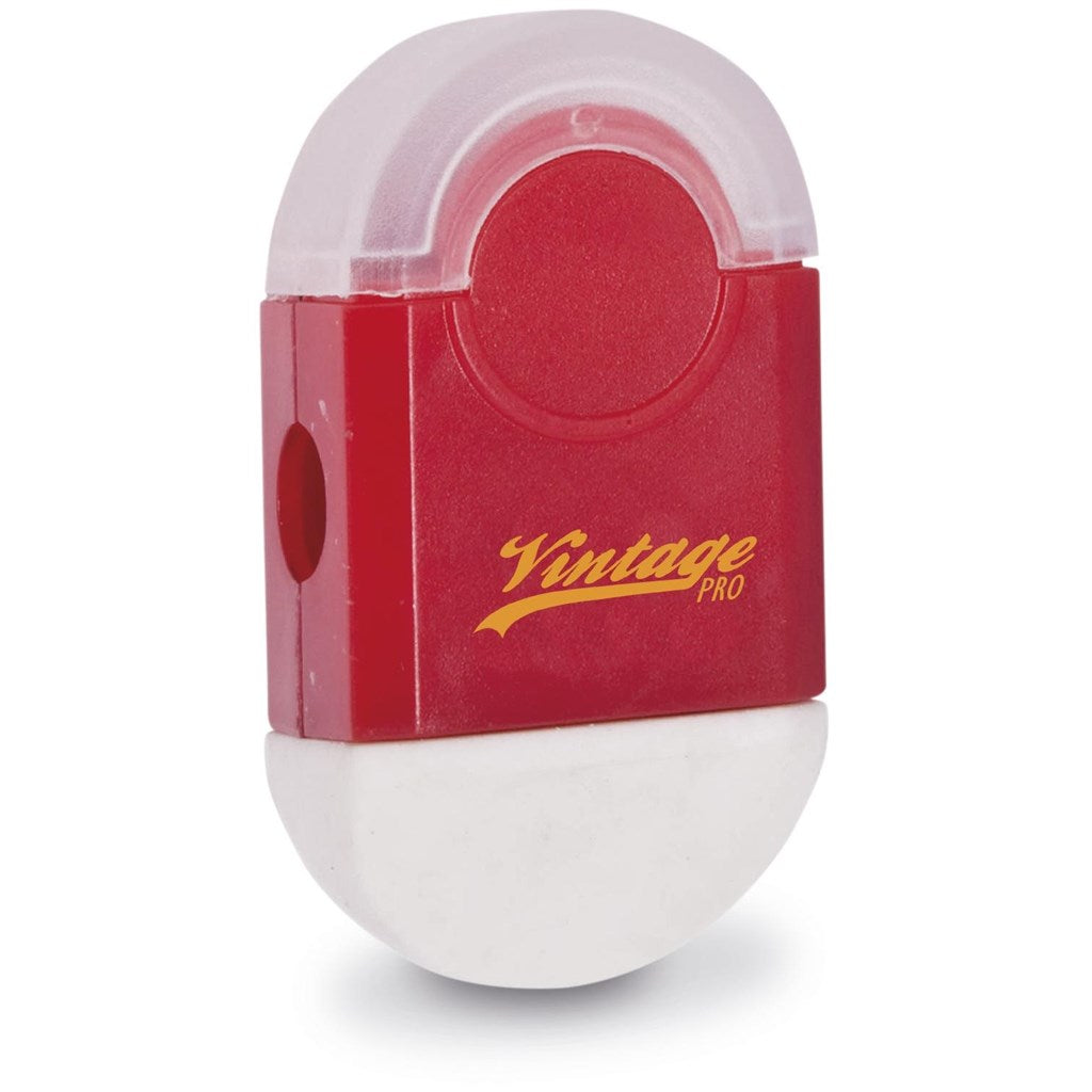 Altitude Duo Eraser & Sharpener - Solid White