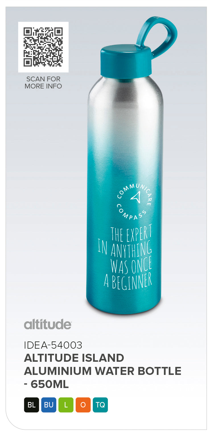 Altitude Island Aluminium Water Bottle - 650ml