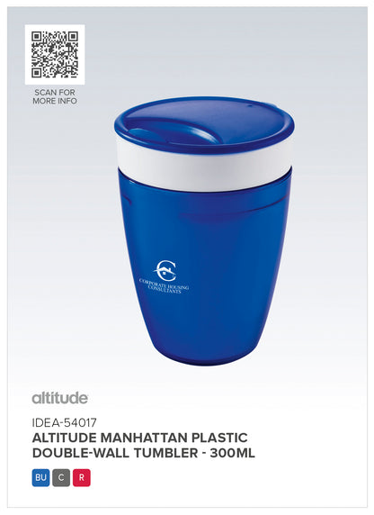 Altitude Manhattan Plastic Double-Wall Tumbler - 300ml