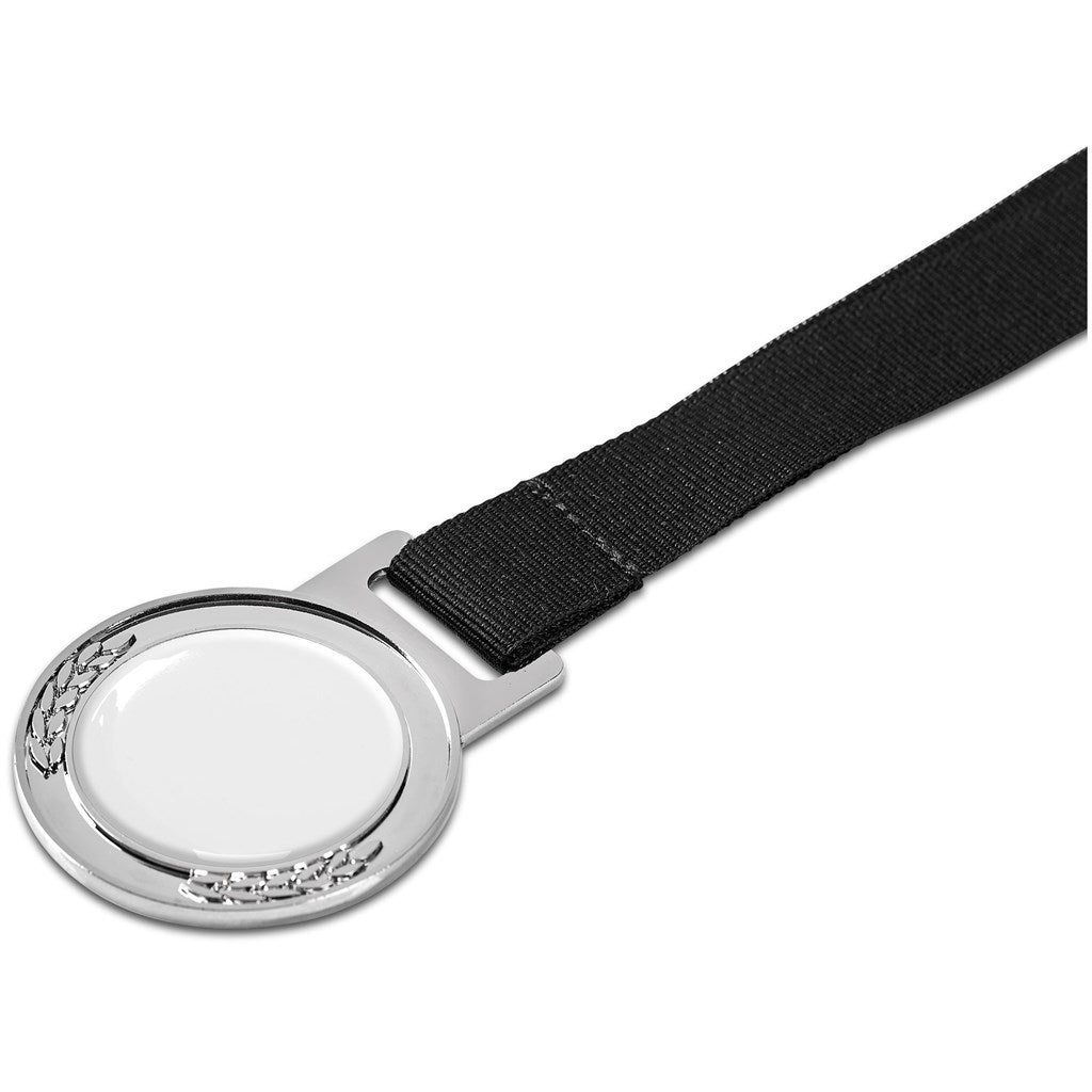 Achiever Medal With Black Petersham Lanyard - Gold