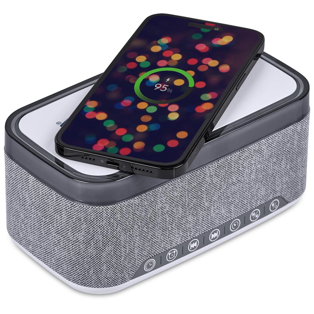 Serendipio Cumberland 10W Bluetooth Speaker Wireless Charger & Clock
