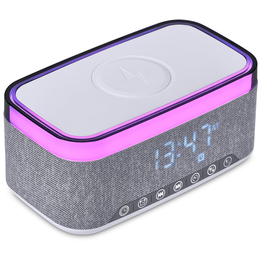 Serendipio Cumberland 10W Bluetooth Speaker Wireless Charger & Clock