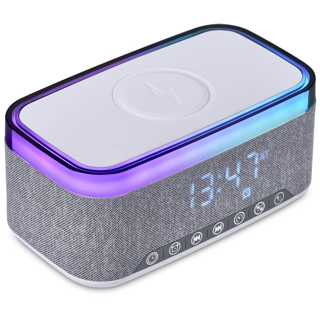 Serendipio Cumberland 10W Bluetooth Speaker Wireless Charger & Clock