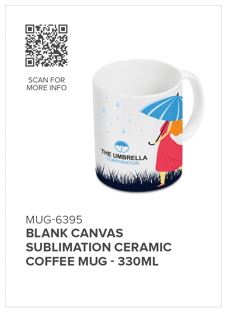 Blank Canvas Sublimation Ceramic Coffee Mug - 330ml