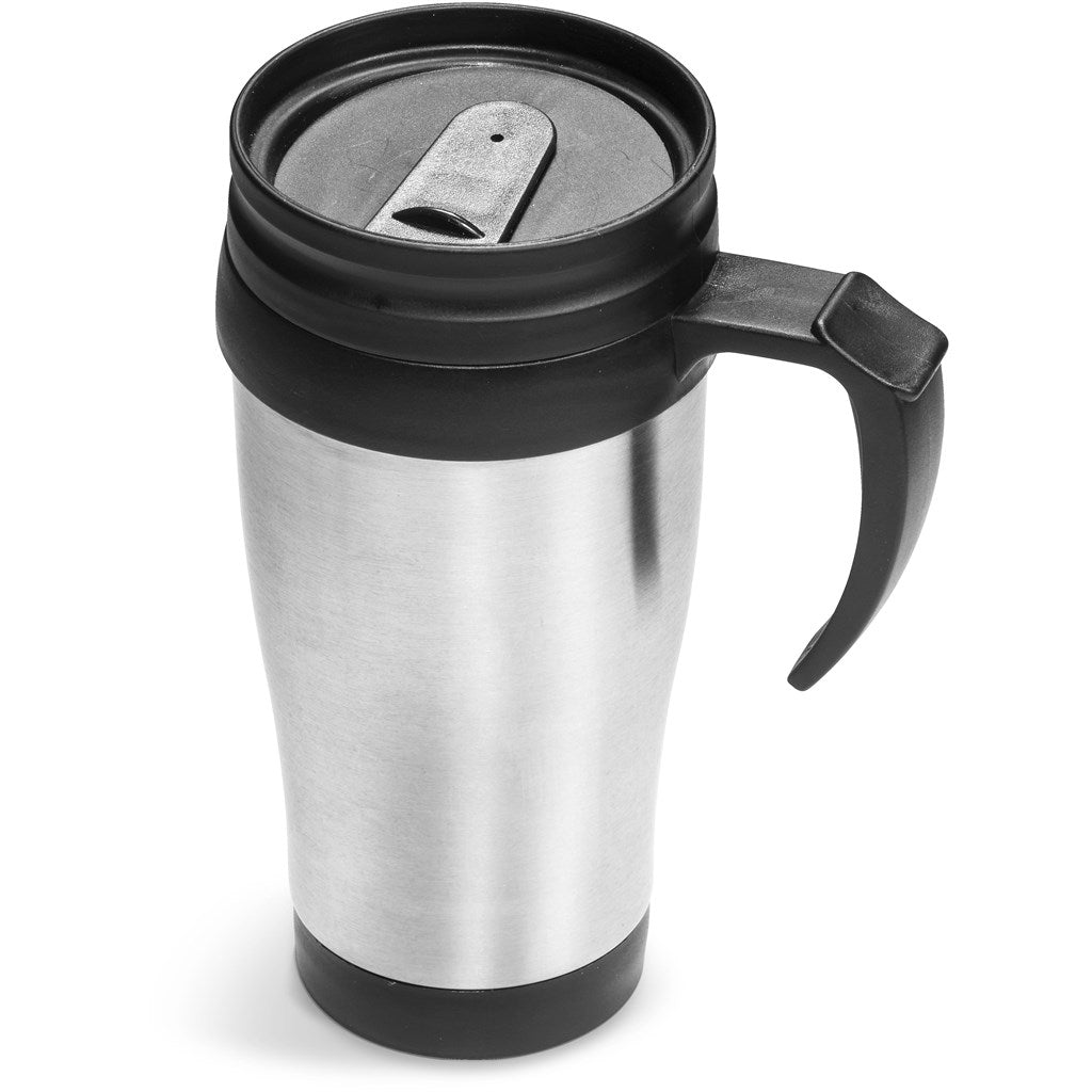 Arabica Stainless Steel & Plastic Double-Wall Mug - 450ml