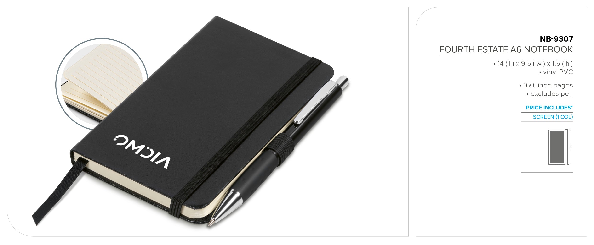 Fourth Estate A6 Hard Cover Notebook