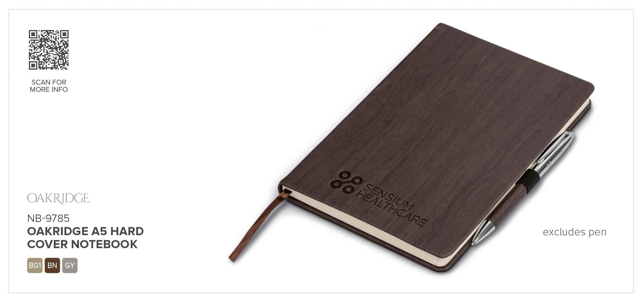 Oakridge A5 Hard Cover Notebook