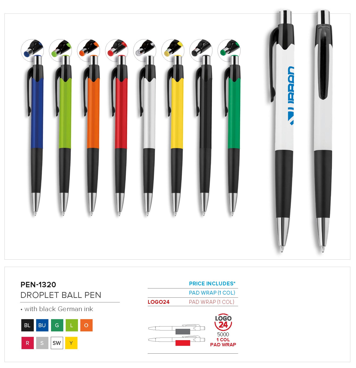 Droplet Ball Pen - White