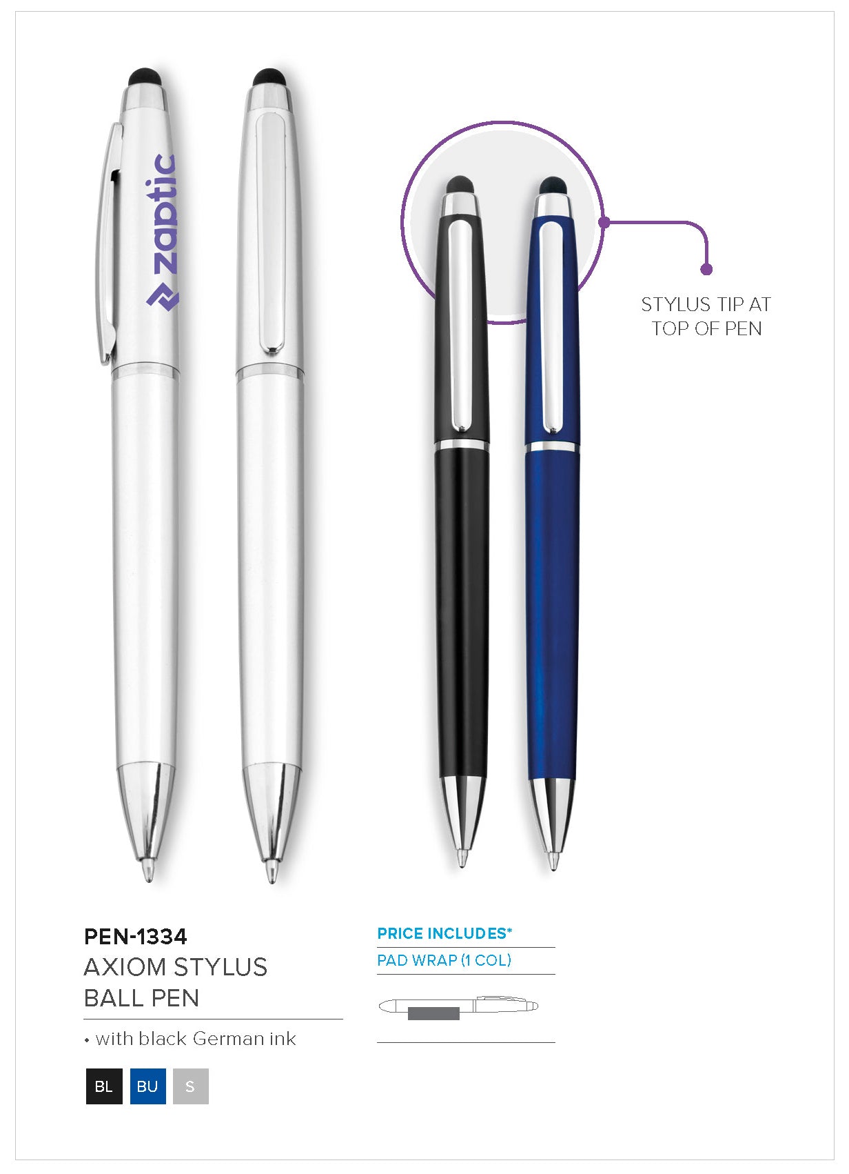Axiom Stylus Ball Pen