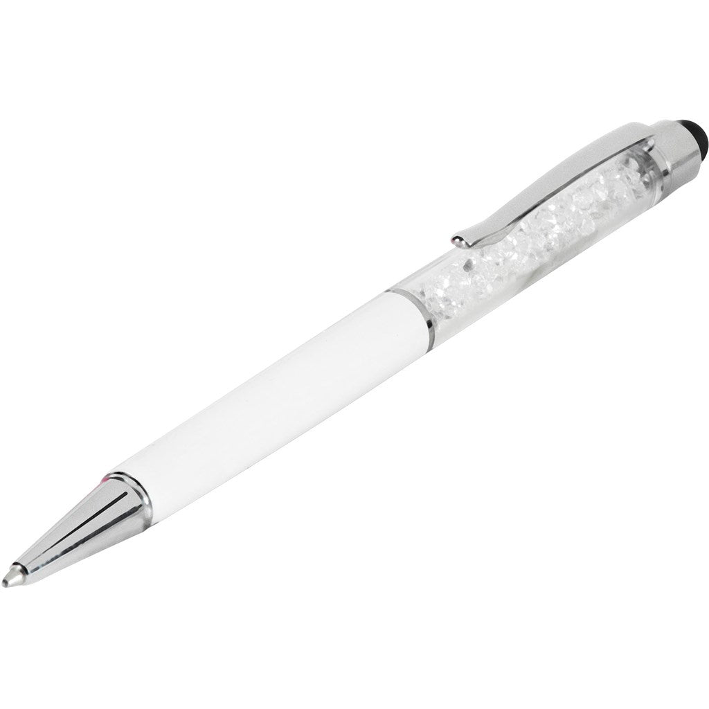 Allure Stylus Ball Pen - Solid White