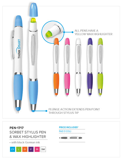 Sorbet Stylus Highlighter Ball Pen