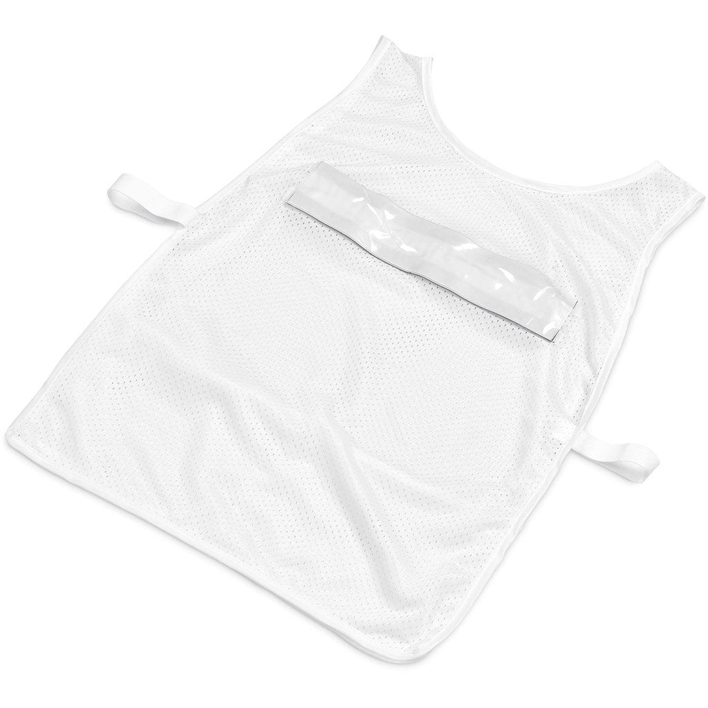Hoppla Jackal Caddy Bib with PVC Name Sleeve-White