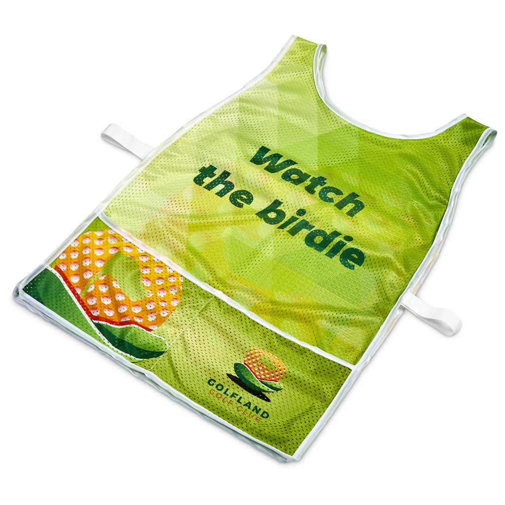Hoppla Jackal Caddy Bib with PVC Name Sleeve-White