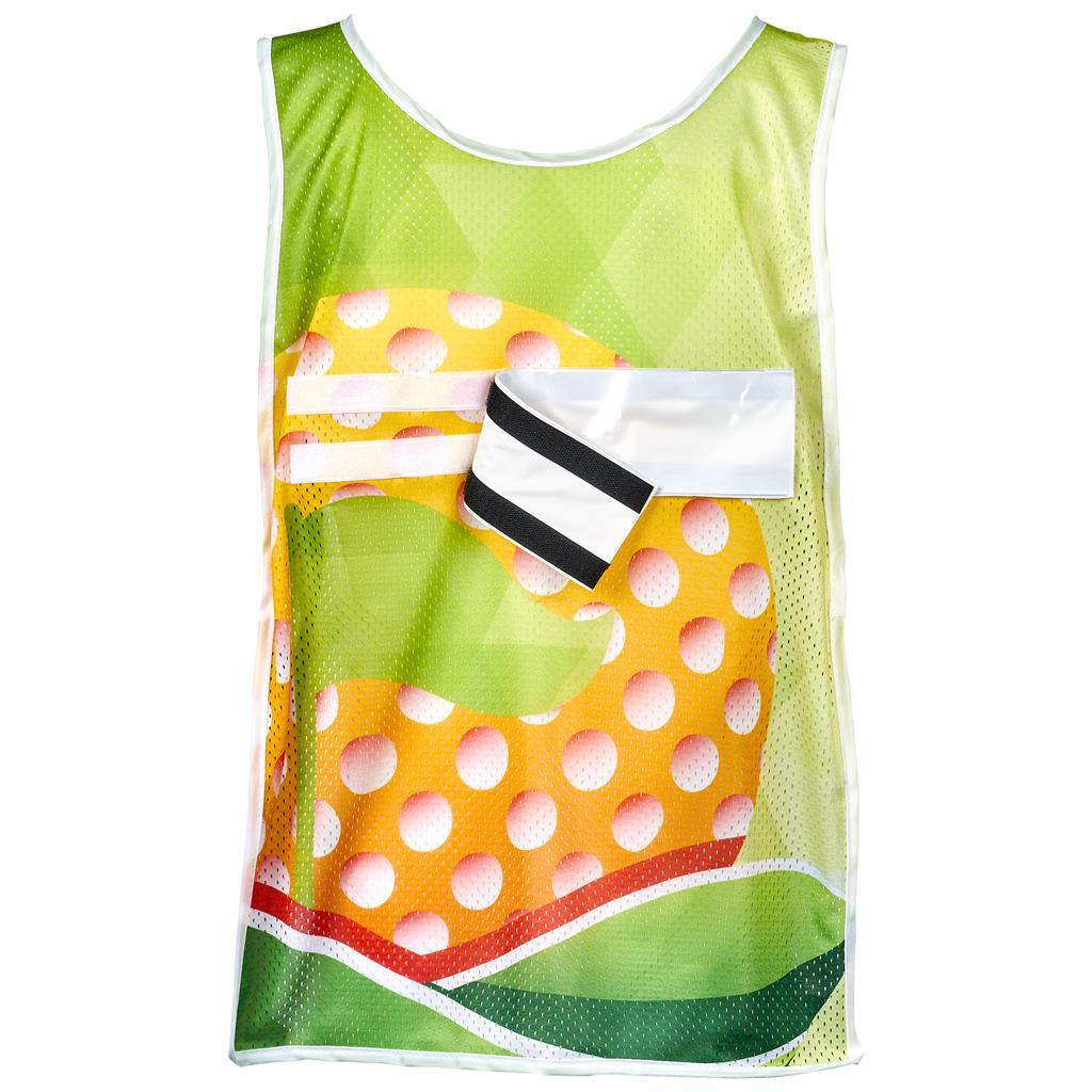 Hoppla Jackal Caddy Bib with PVC Name Sleeve-White