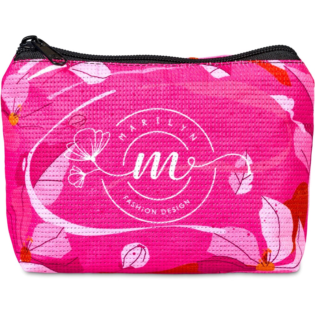 Pre-Printed Sample Hoppla Leanne RPET Stitch-Bond Mini Toiletry Bag
