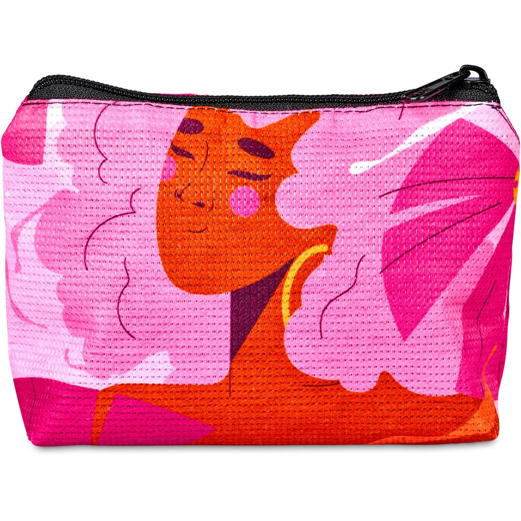 Pre-Printed Sample Hoppla Leanne RPET Stitch-Bond Mini Toiletry Bag