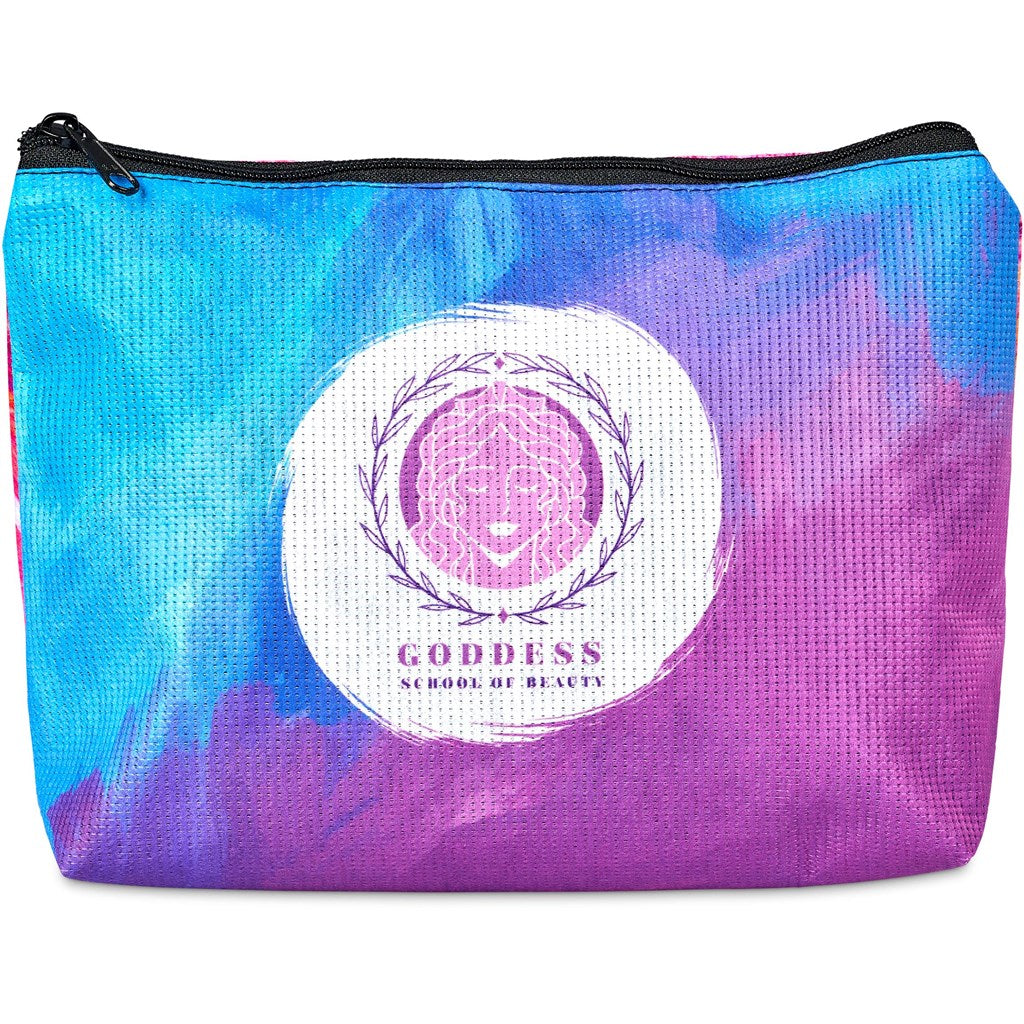 Pre-Printed Sample Hoppla Leanne RPET Stitch-Bond Maxi Toiletry Bag