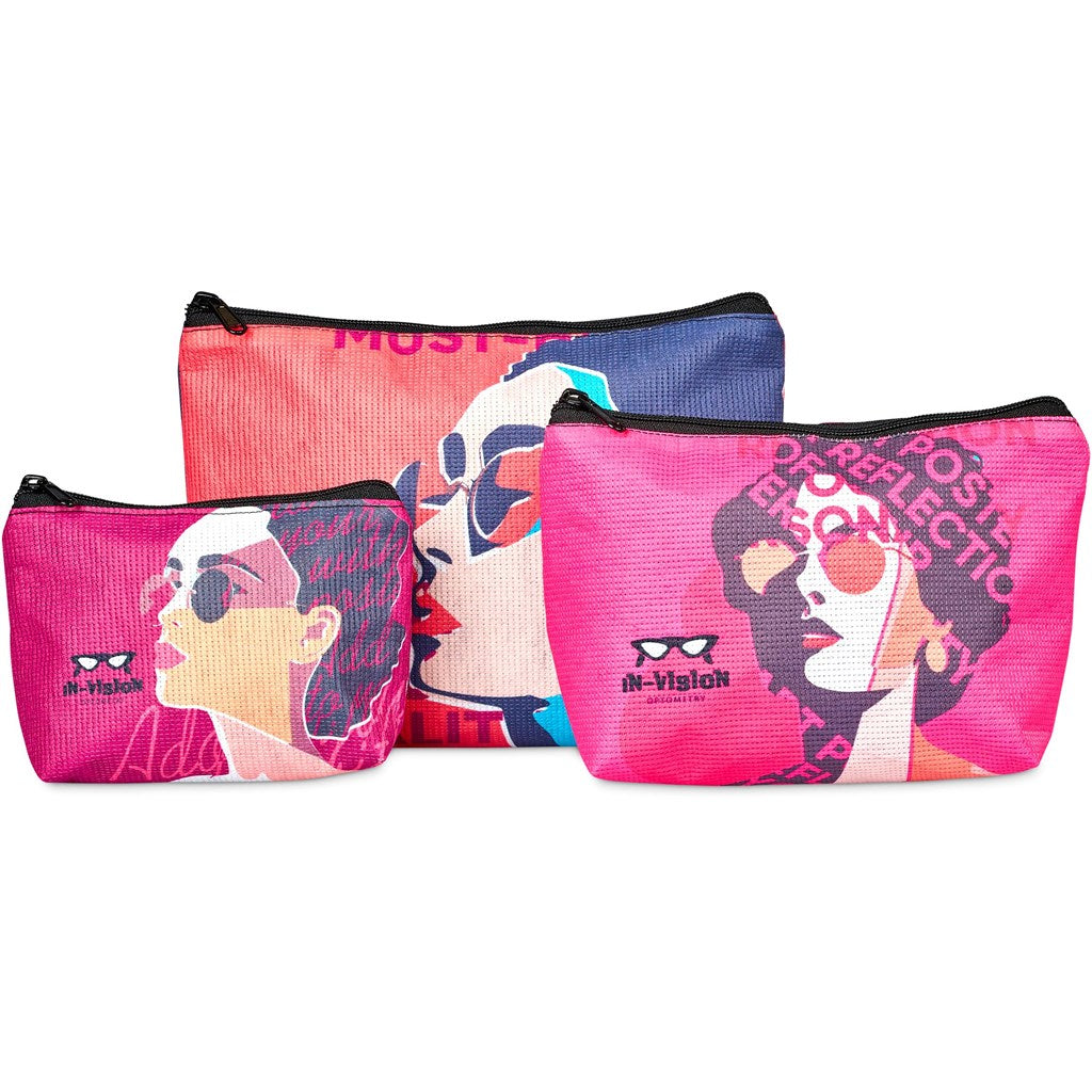 Pre-Printed Sample Hoppla Leanne RPET Stitch-Bond Maxi Toiletry Bag