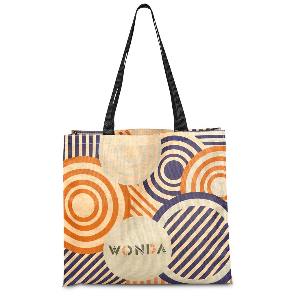 Pre-Printed Sample Hoppla Footloose RPET Stitch-Bond Shopper
