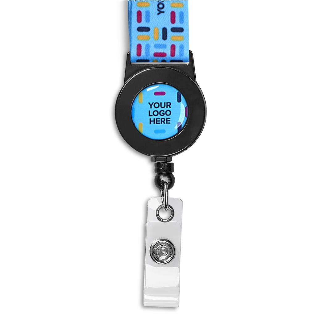 Altitude Sample Retractable Badge Reel Single-Sided Sublimation Satin Lanyard