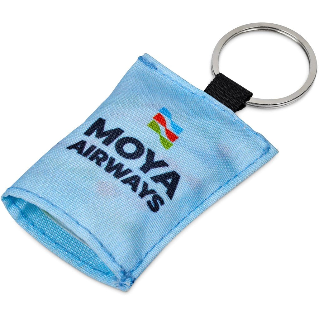 Pre-Production Sample Hoppla Aquila Polyester Keyring Pouch with Cleaning Cloth