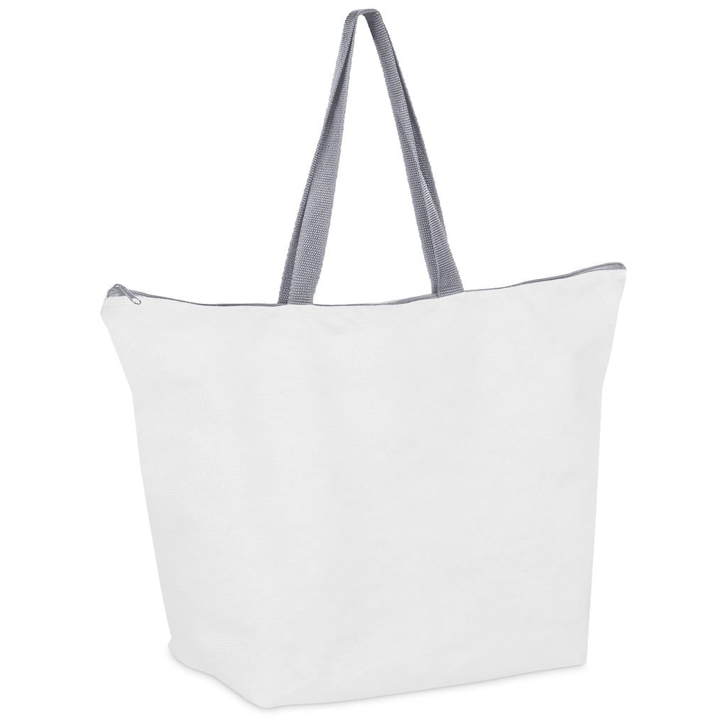 Pre-Production Sample Hoppla Skyline Recycled PET Stitch-Bond Shopper With Zip