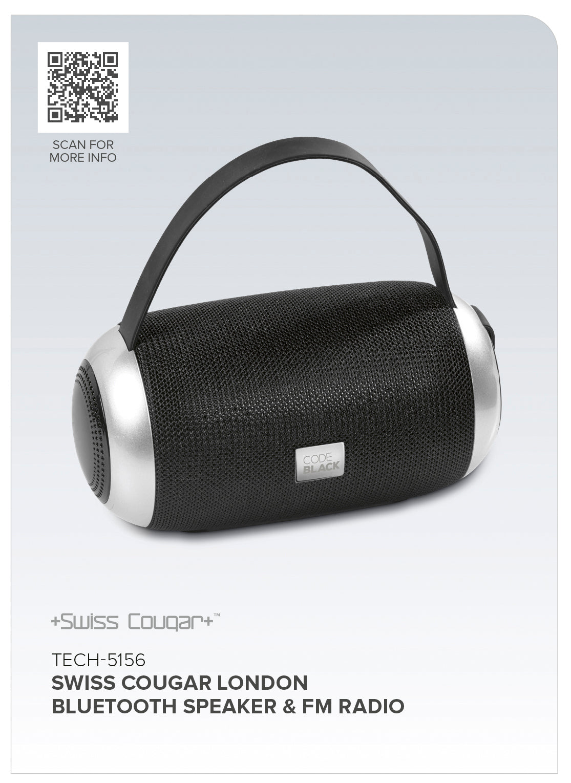 Swiss Cougar London Bluetooth Speaker & FM Radio